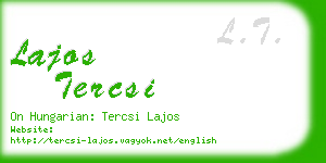lajos tercsi business card